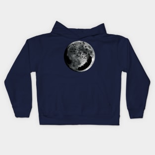 Raven Feather Moon Kids Hoodie